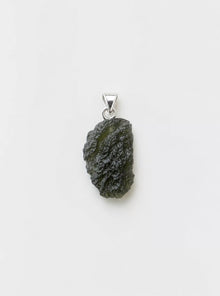 Certified Raw Moldavite Pendant