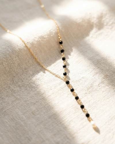 Obsidian Chain Necklace