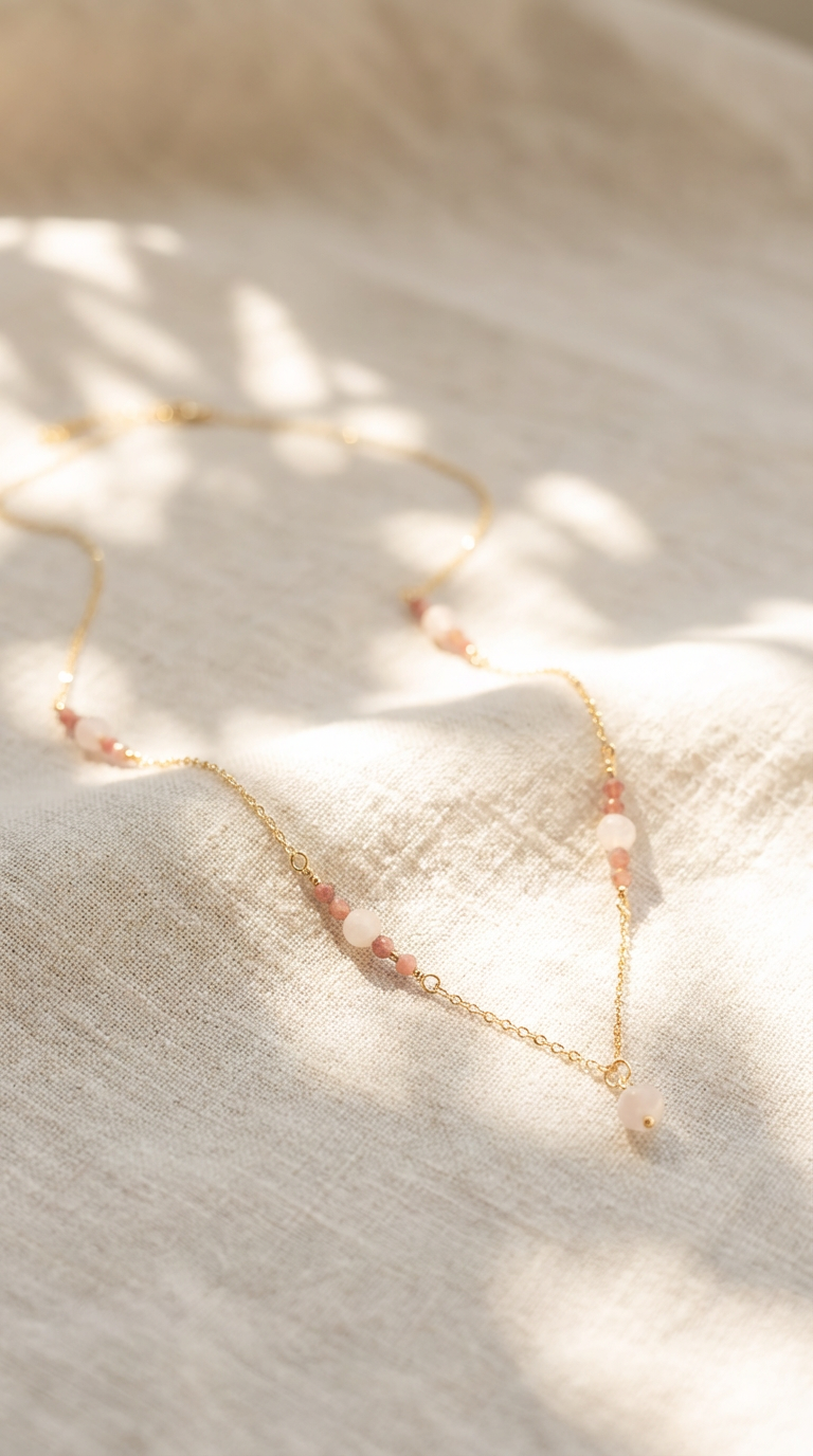 Rose Quartz Long Necklace