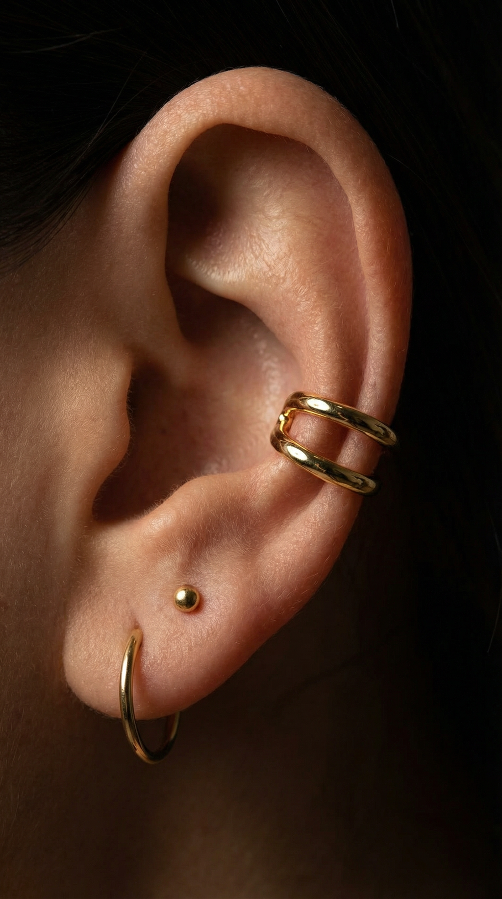 Moon Huggie Earrings