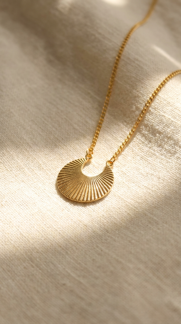 Golden Hour Brass Necklace