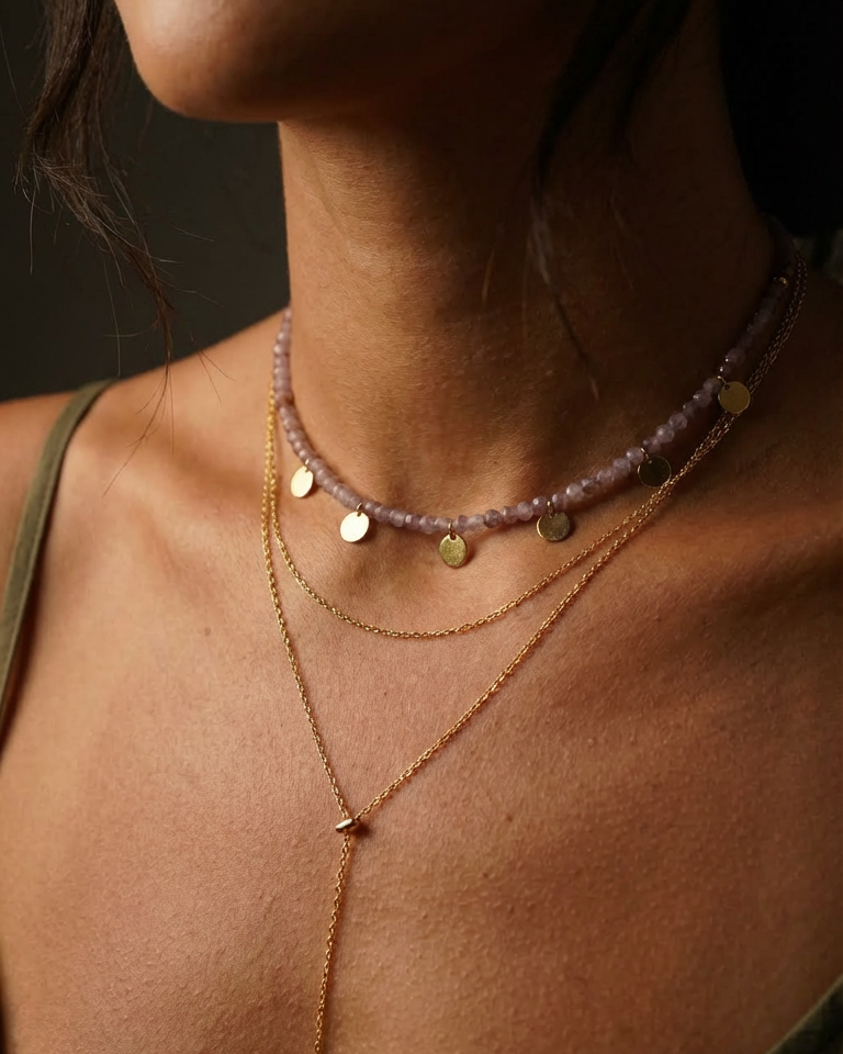 Rose Quartz Choker