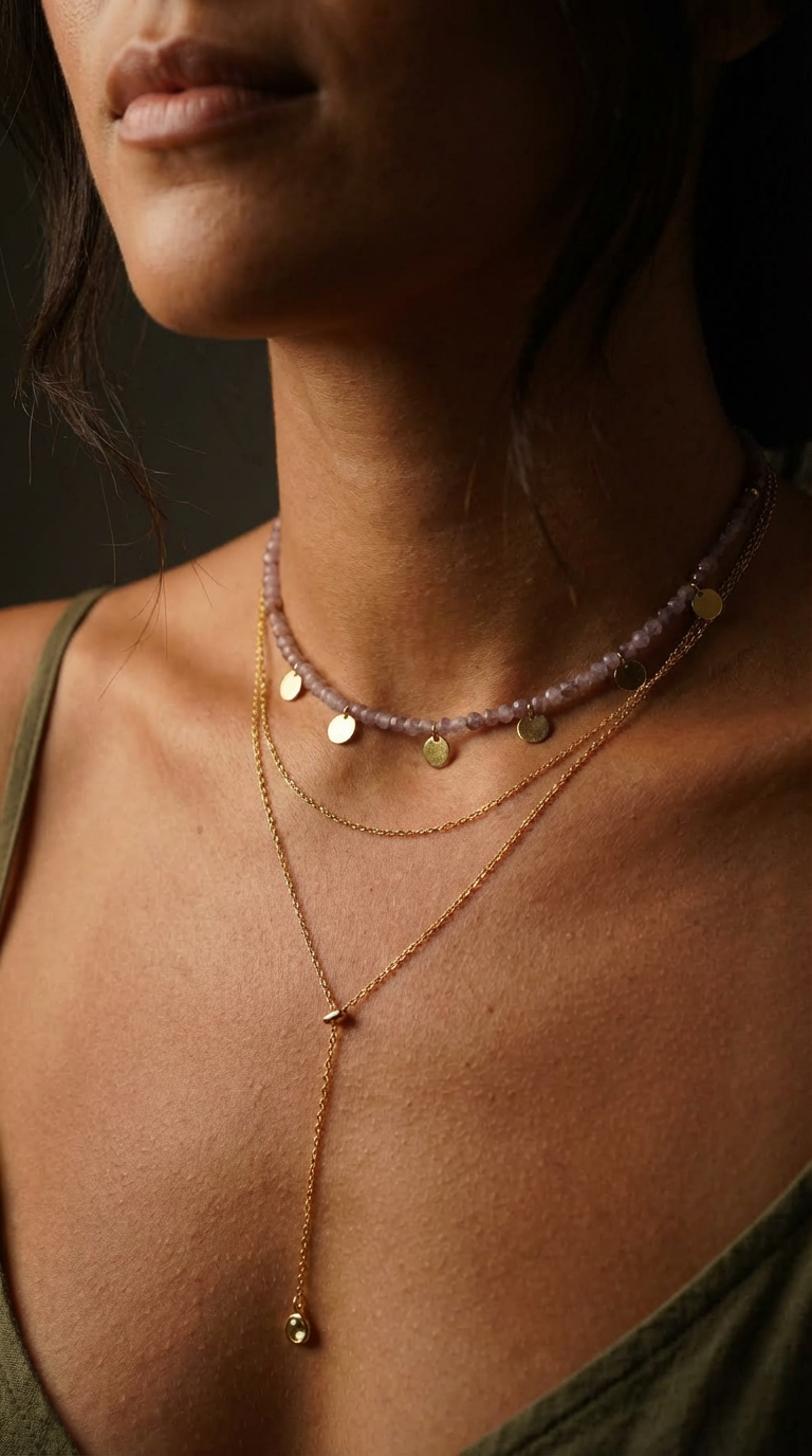 Rose Quartz Choker