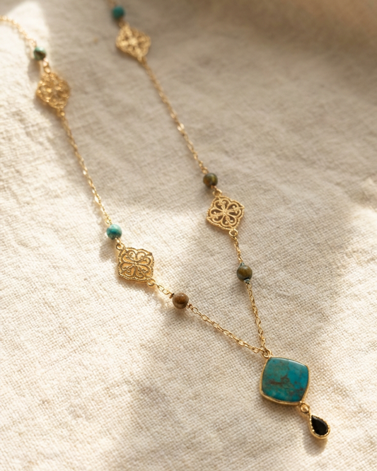 Chrysocolla Long Necklace