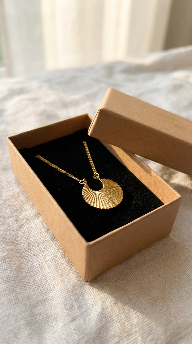 Golden Hour Brass Necklace