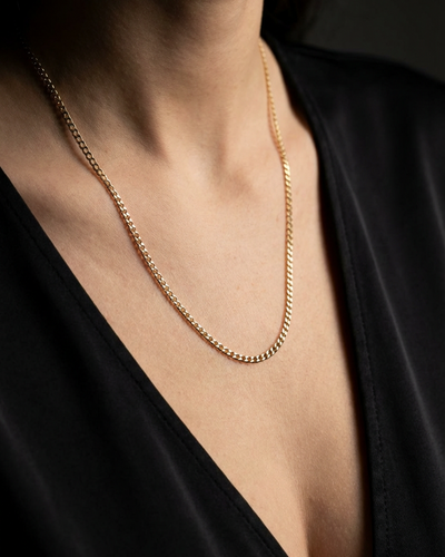 14k Light Gold Flat Chain