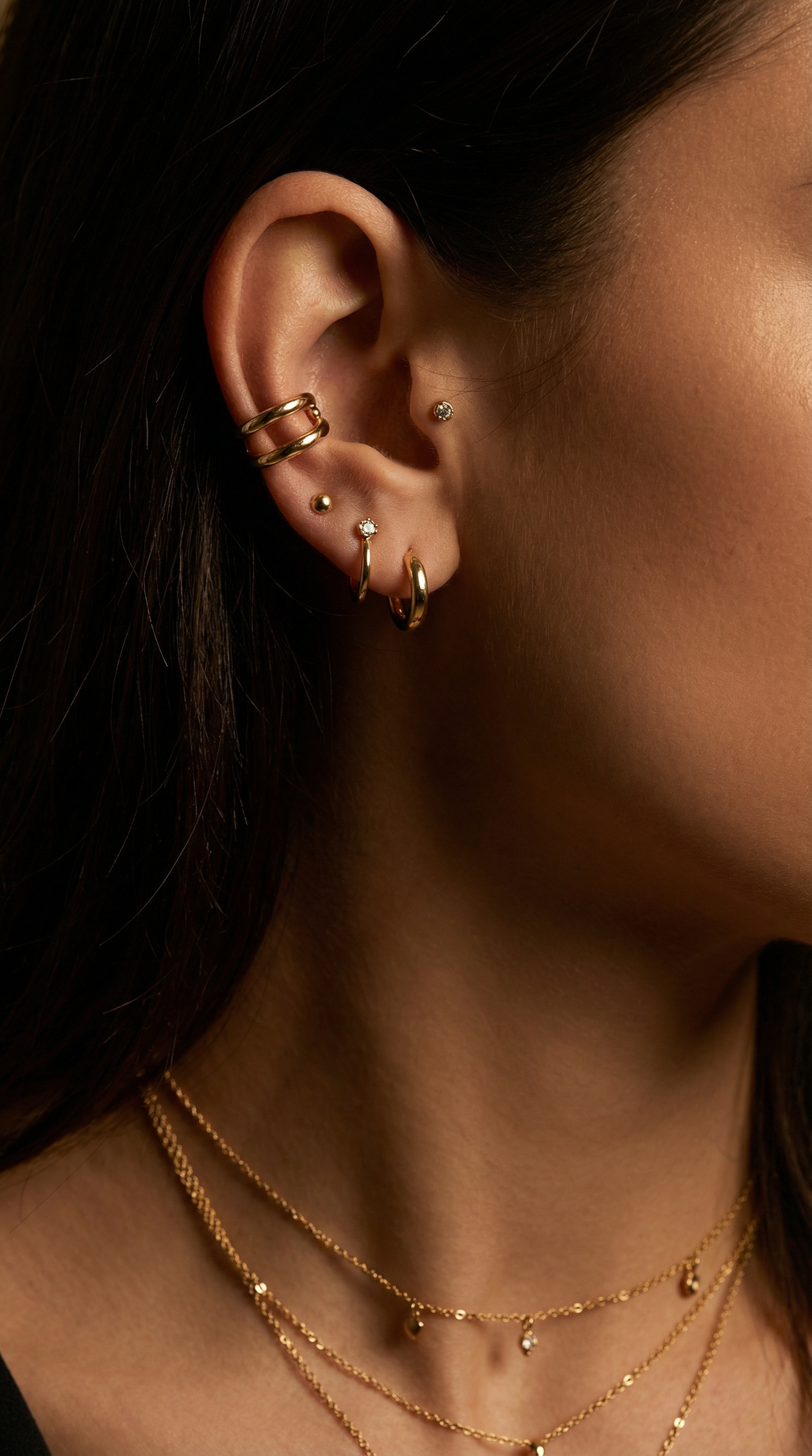 Moon Huggie Earrings