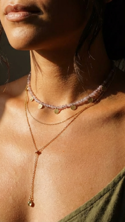 Rose Quartz Choker