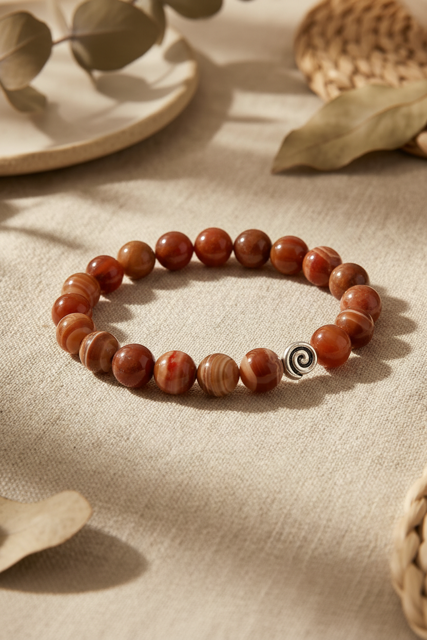 Bold Honey Rhodochrosite Bracelet (Rare)