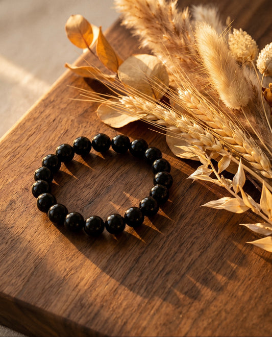 Bold Black Tourmaline Bracelet