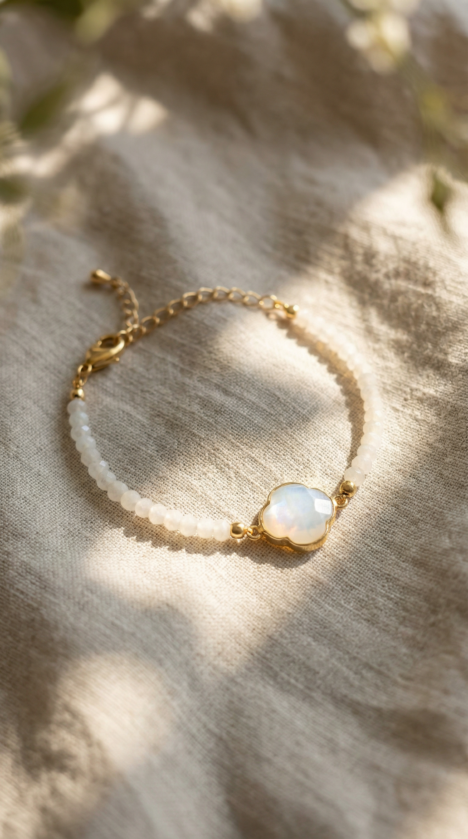 White Agate Clove Bracelet
