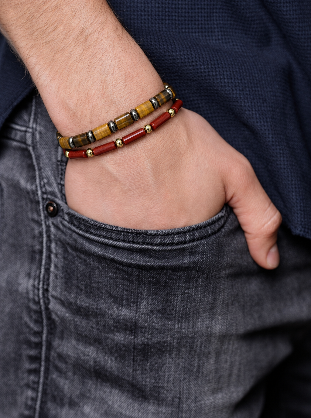 The Ignition - Stretchy Carnelian Bracelet
