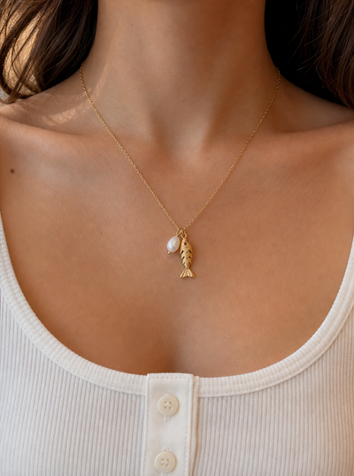 Golden Koi Pearl Necklace
