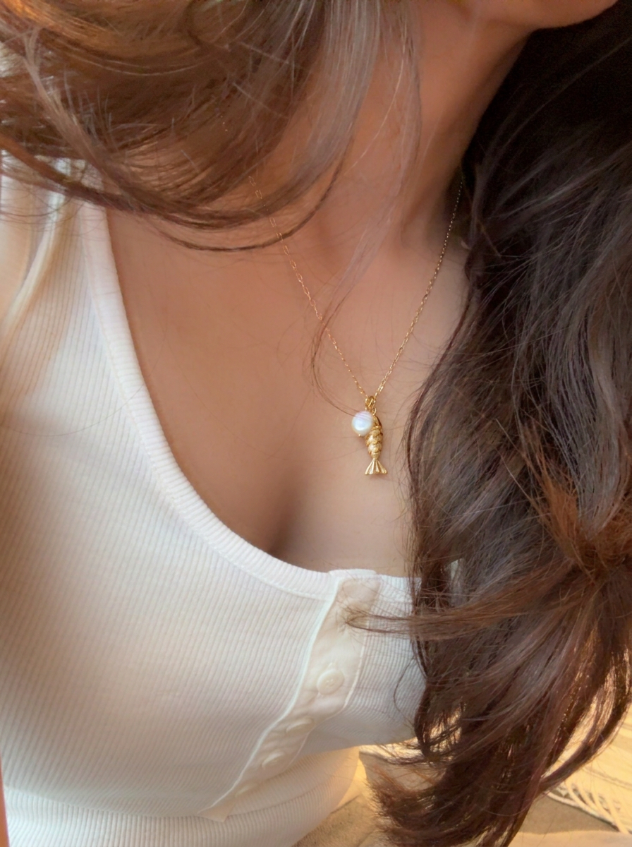 Golden Koi Pearl Necklace