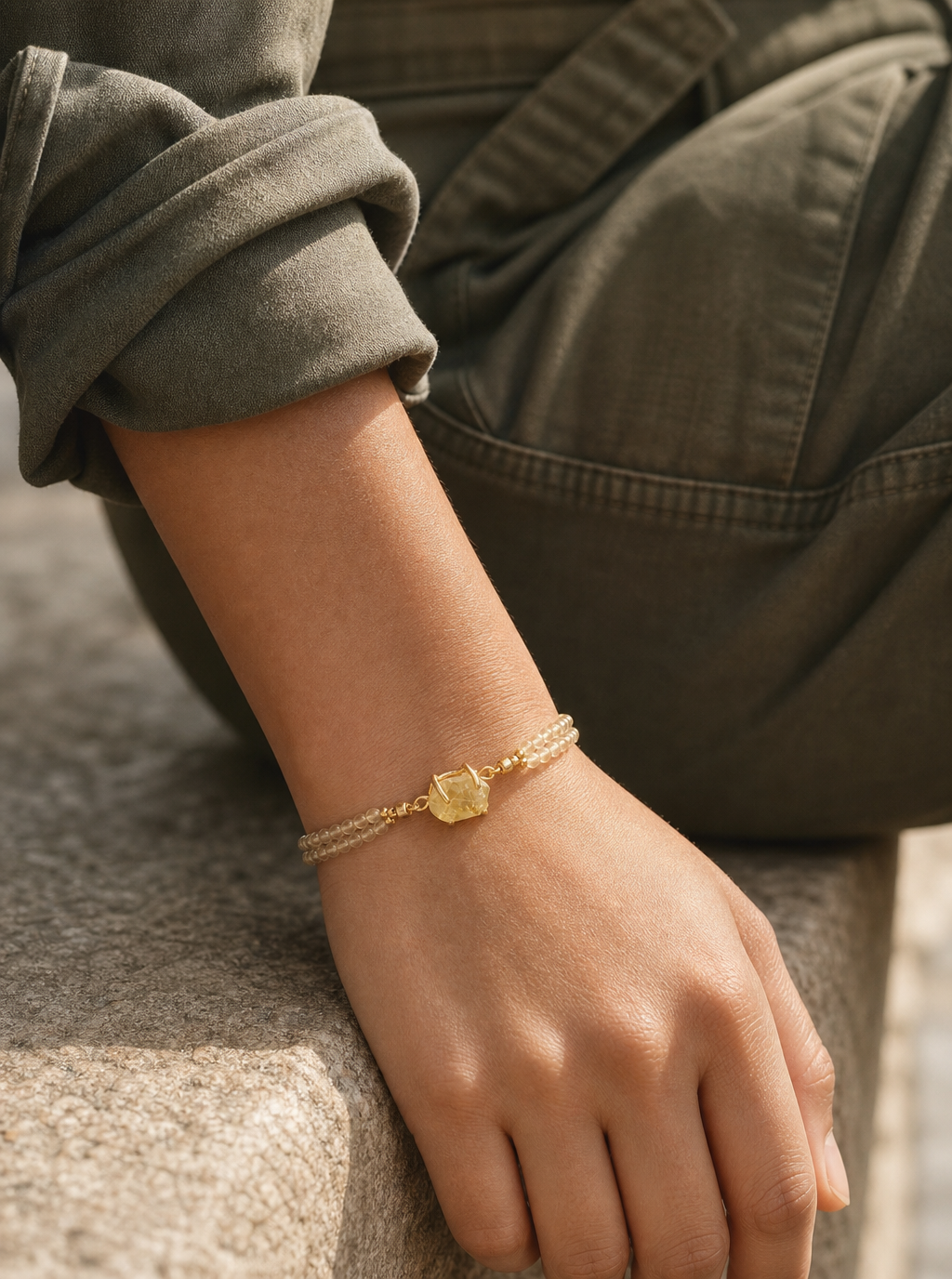 Yellow Sapphire Stone Bracelet