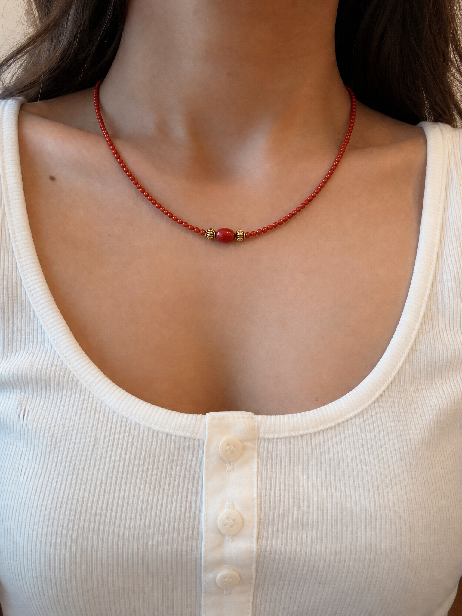 Dainty Coral Necklace
