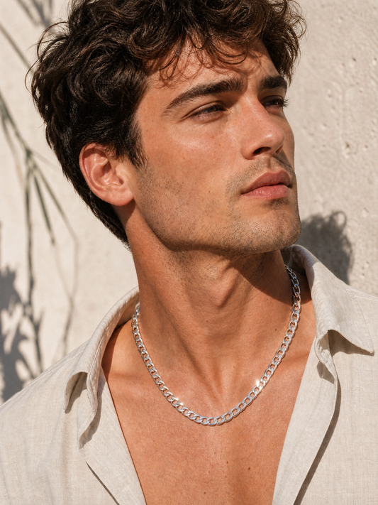 Rhodium Link Chain Silver