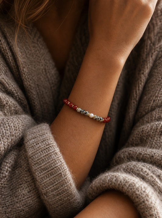 Stretchy Bold Joy Carnelian Bracelet