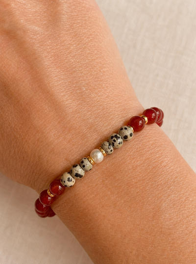 Stretchy Bold Joy Carnelian Bracelet