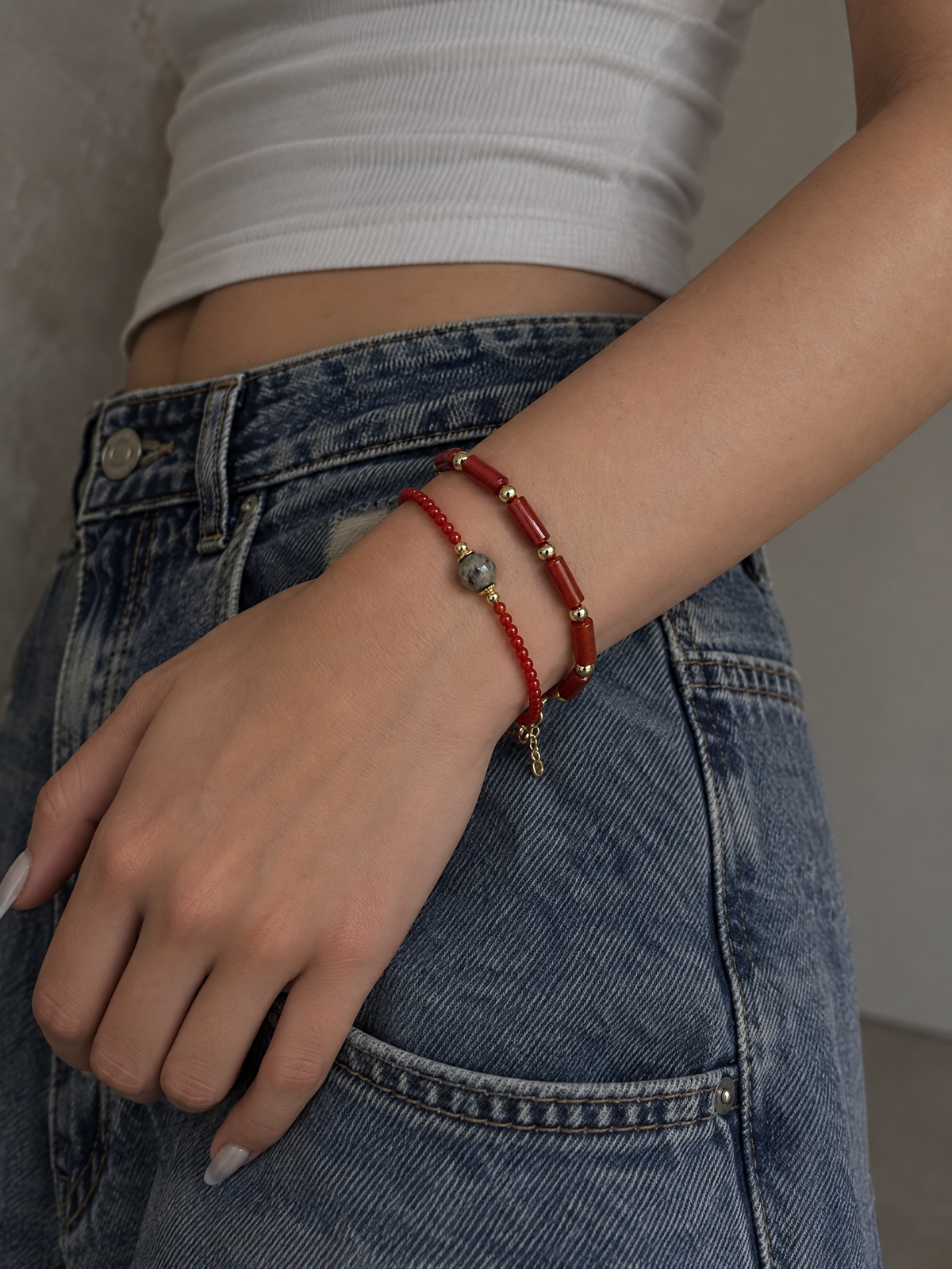 The Ignition - Stretchy Carnelian Bracelet