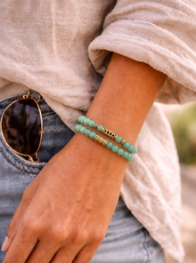 Lucky Me Aventurine Bracelet Stack (Pair)