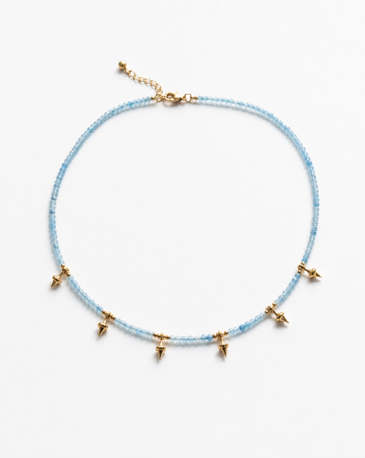 Blue Aquamarine Choker