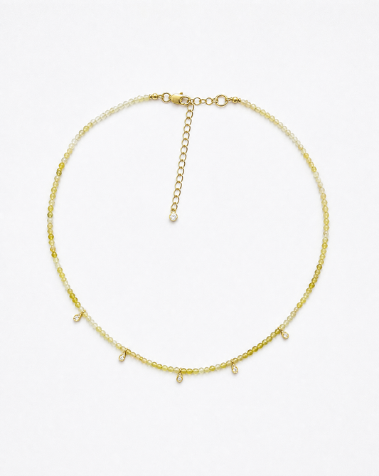 Yellow Opal Choker Necklace