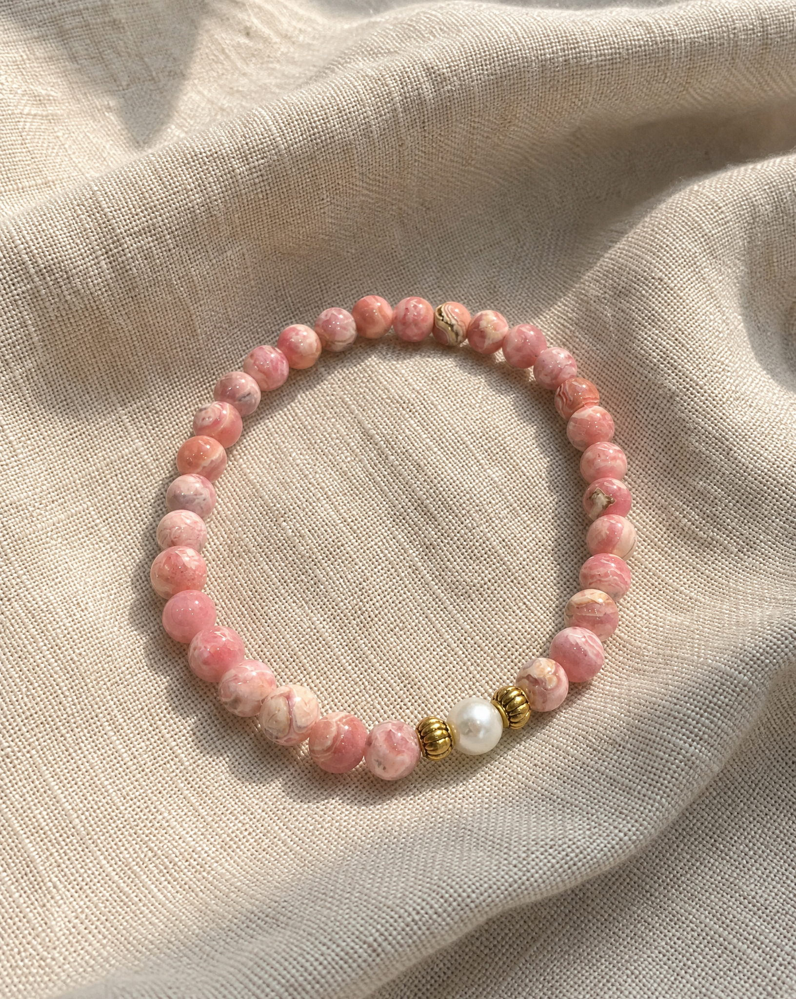 Pink Rhodochrosite Bracelet