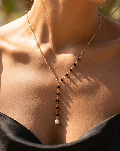 Obsidian Chain Necklace
