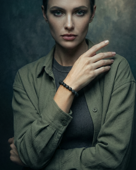 Bold Lava Stone Bracelet