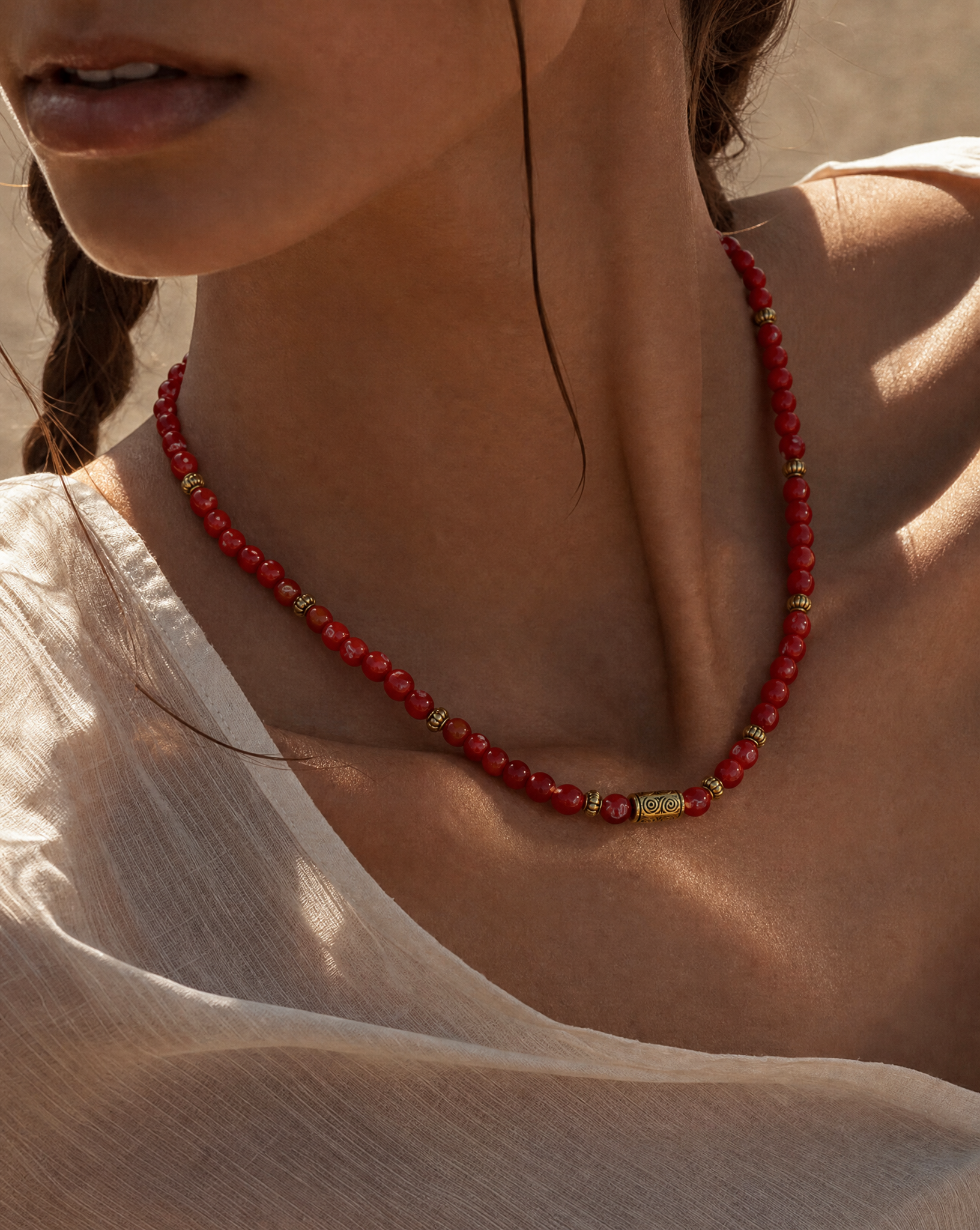 Orange Coral Necklace
