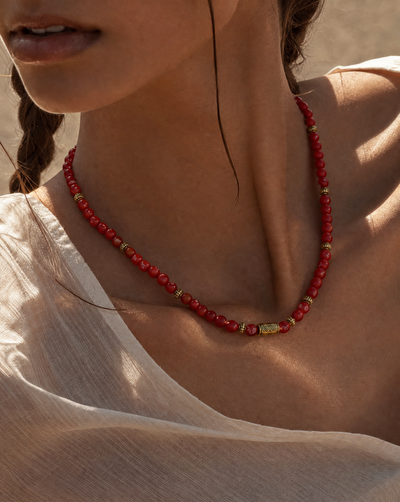 Orange Coral Necklace