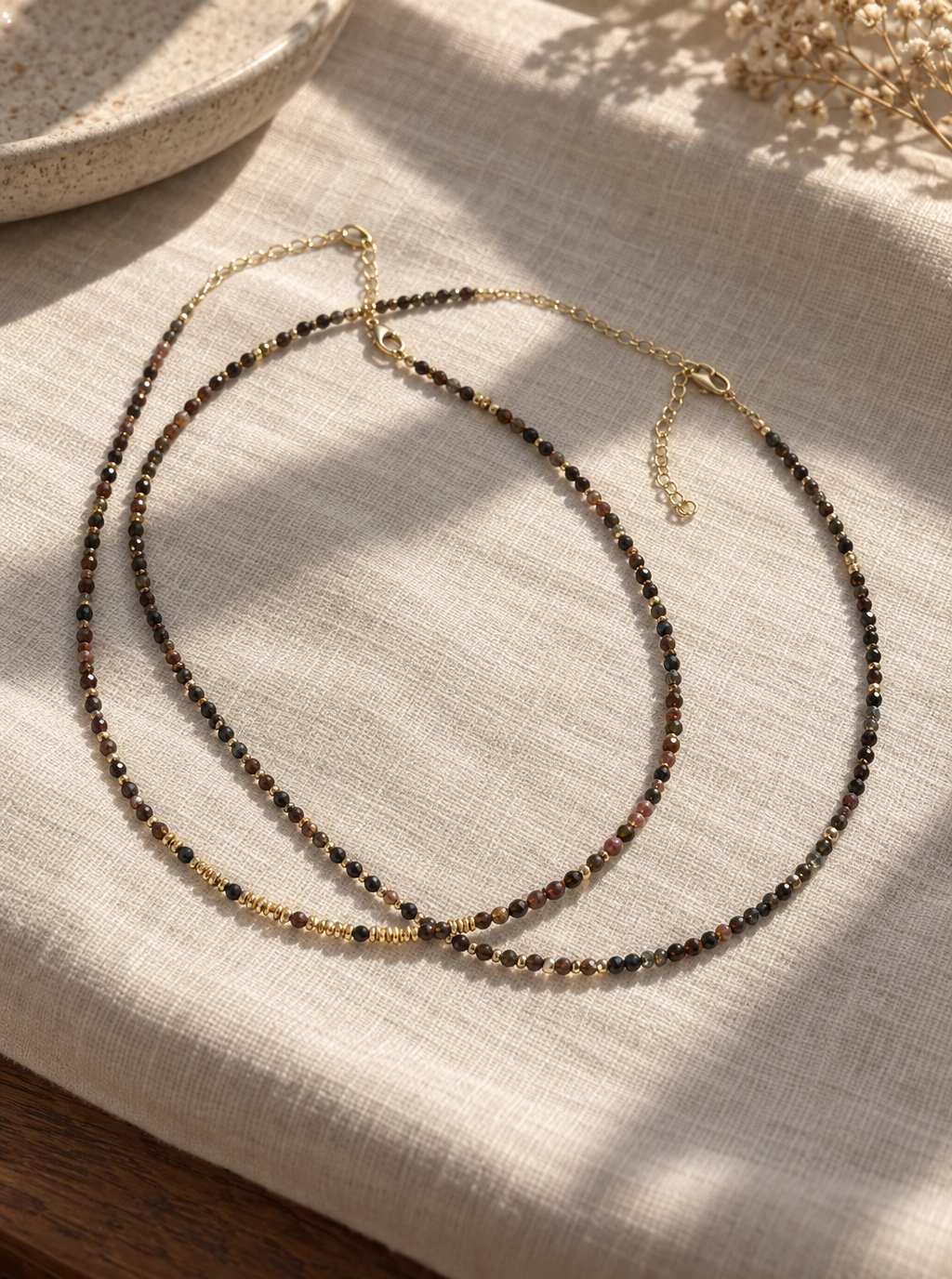 Natural Crystal Layered Pietersite Necklace
