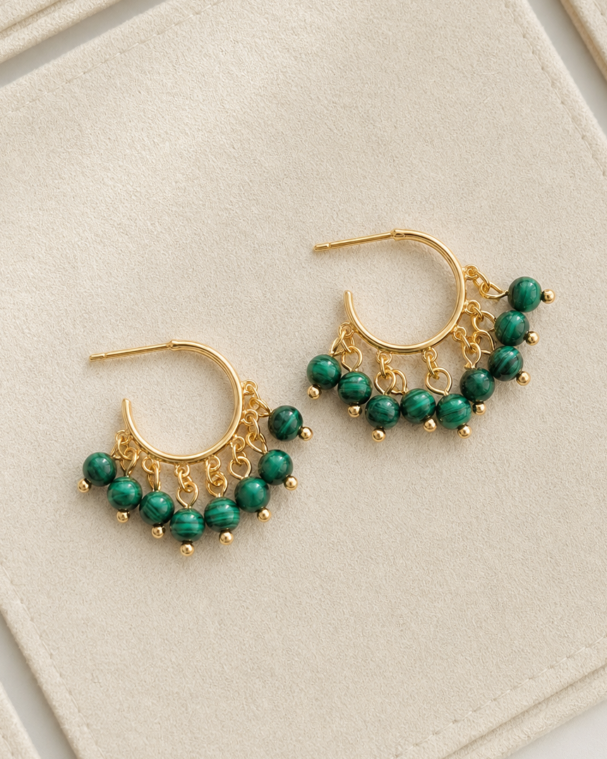 Malachite Earrings