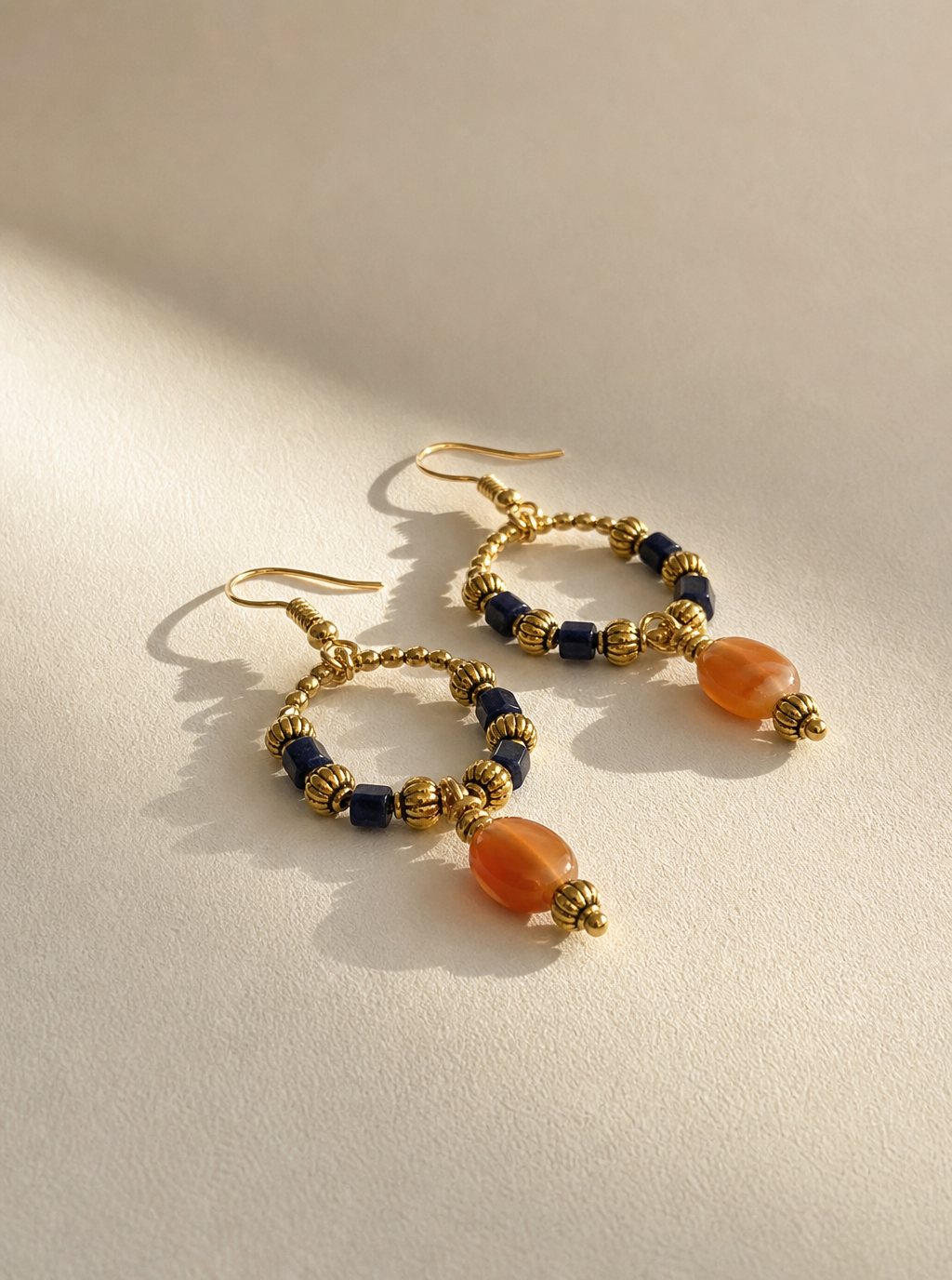 Fiery Boho Gemstone Earrings