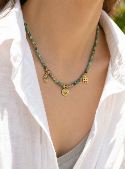 Boho Emerald Necklace