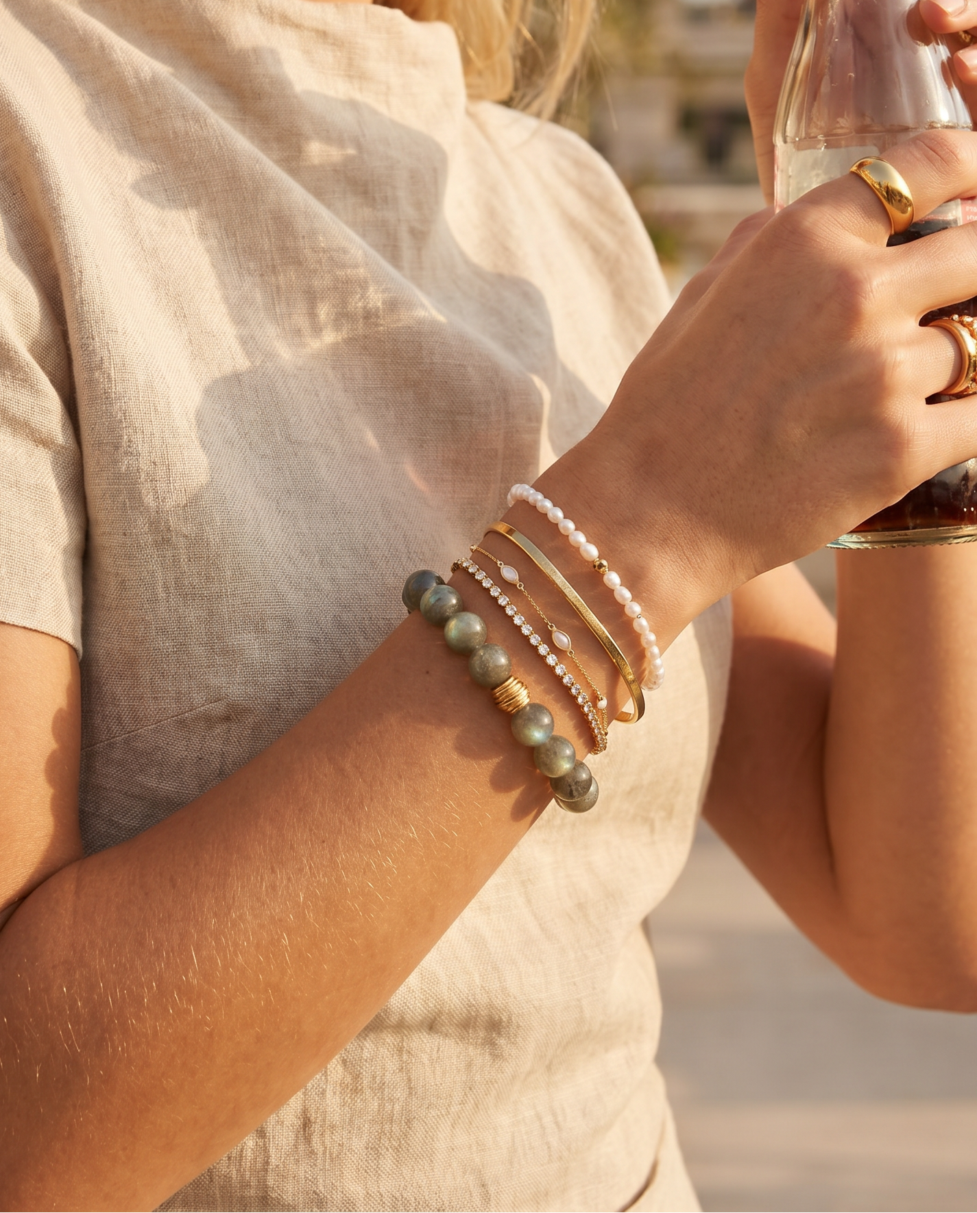 Bold Labradorite Bracelet