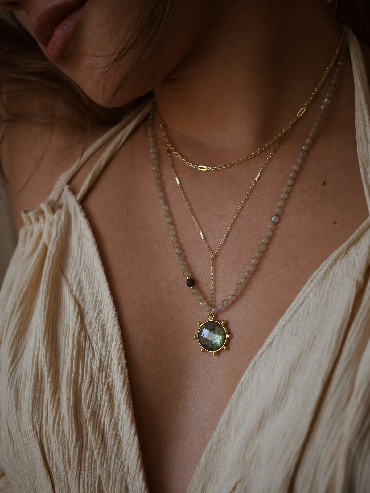 Labradorite Beaded Necklace