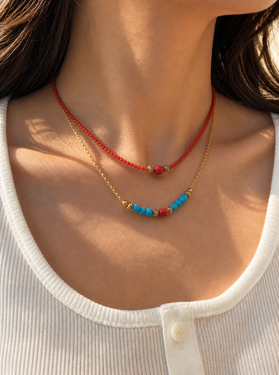 Dainty Coral Necklace