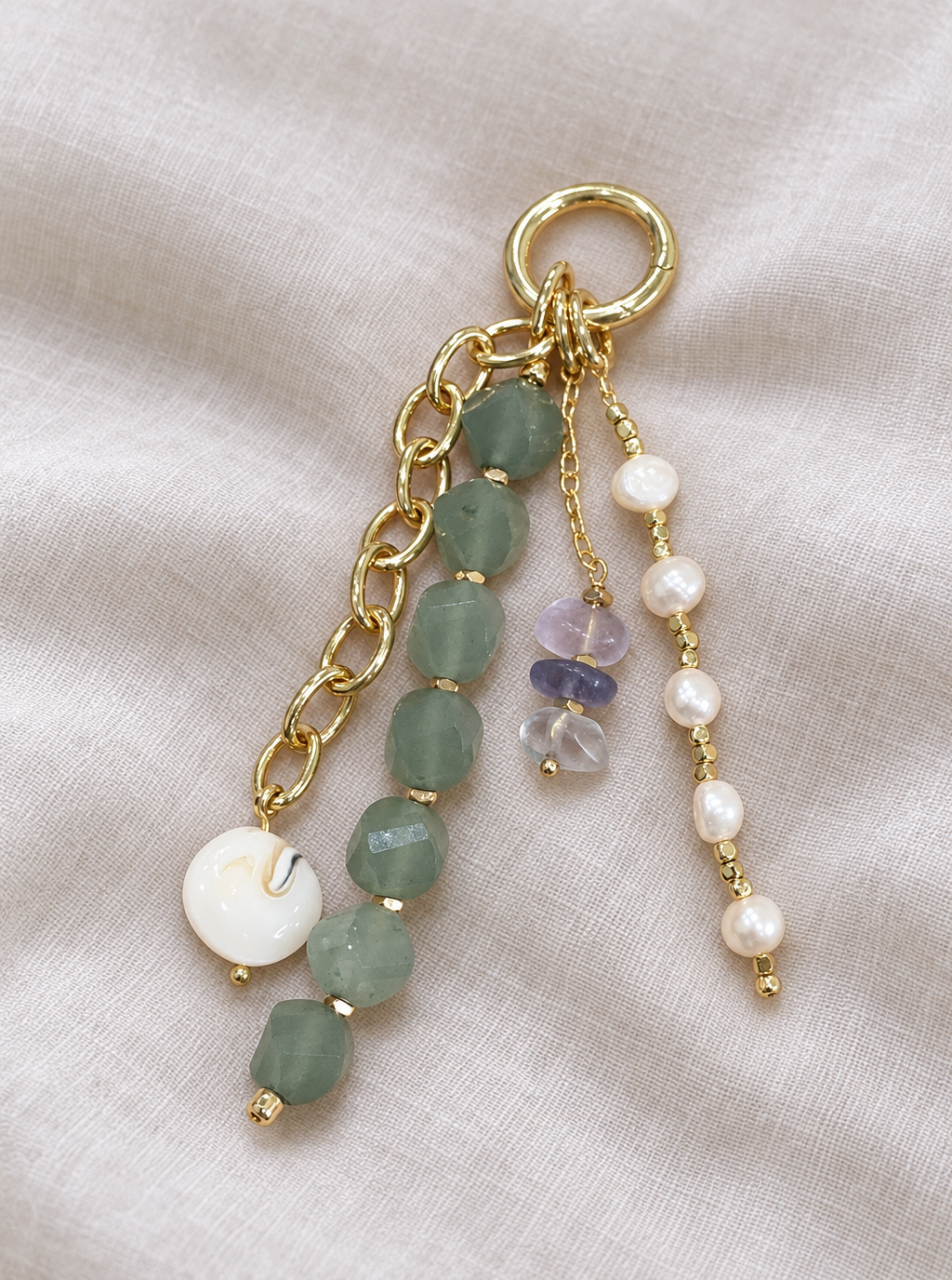 Luck and Abundance Natural Crystal Bag Charm
