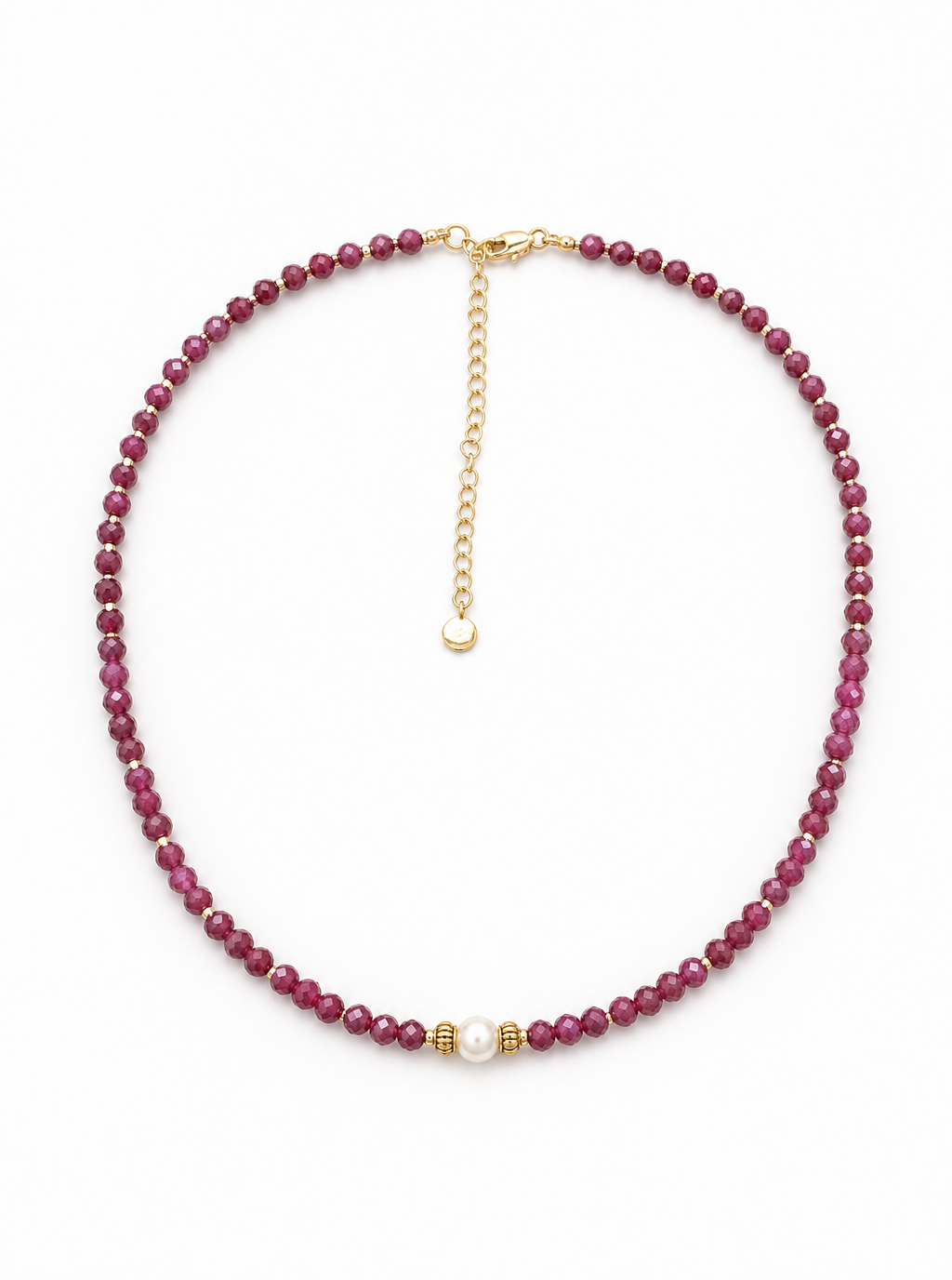 Raw Ruby Necklace