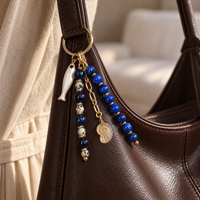 Wisdom & Flow Natural Crystal Bag Charm