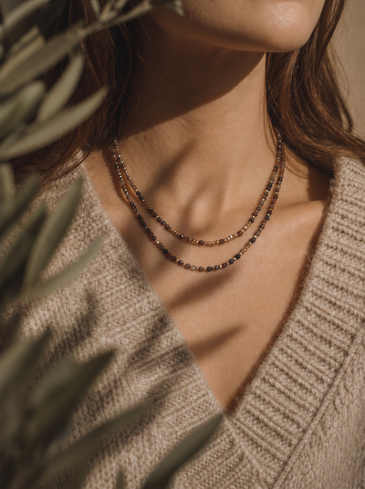 Natural Crystal Layered Pietersite Necklace