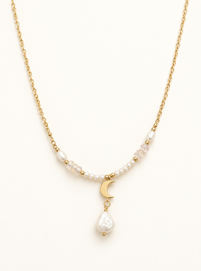 Ethiopian Opal and Pearl Necklace