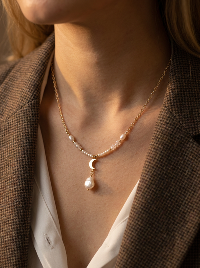 Ethiopian Opal and Pearl Necklace