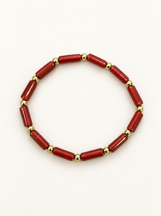 The Ignition - Stretchy Carnelian Bracelet