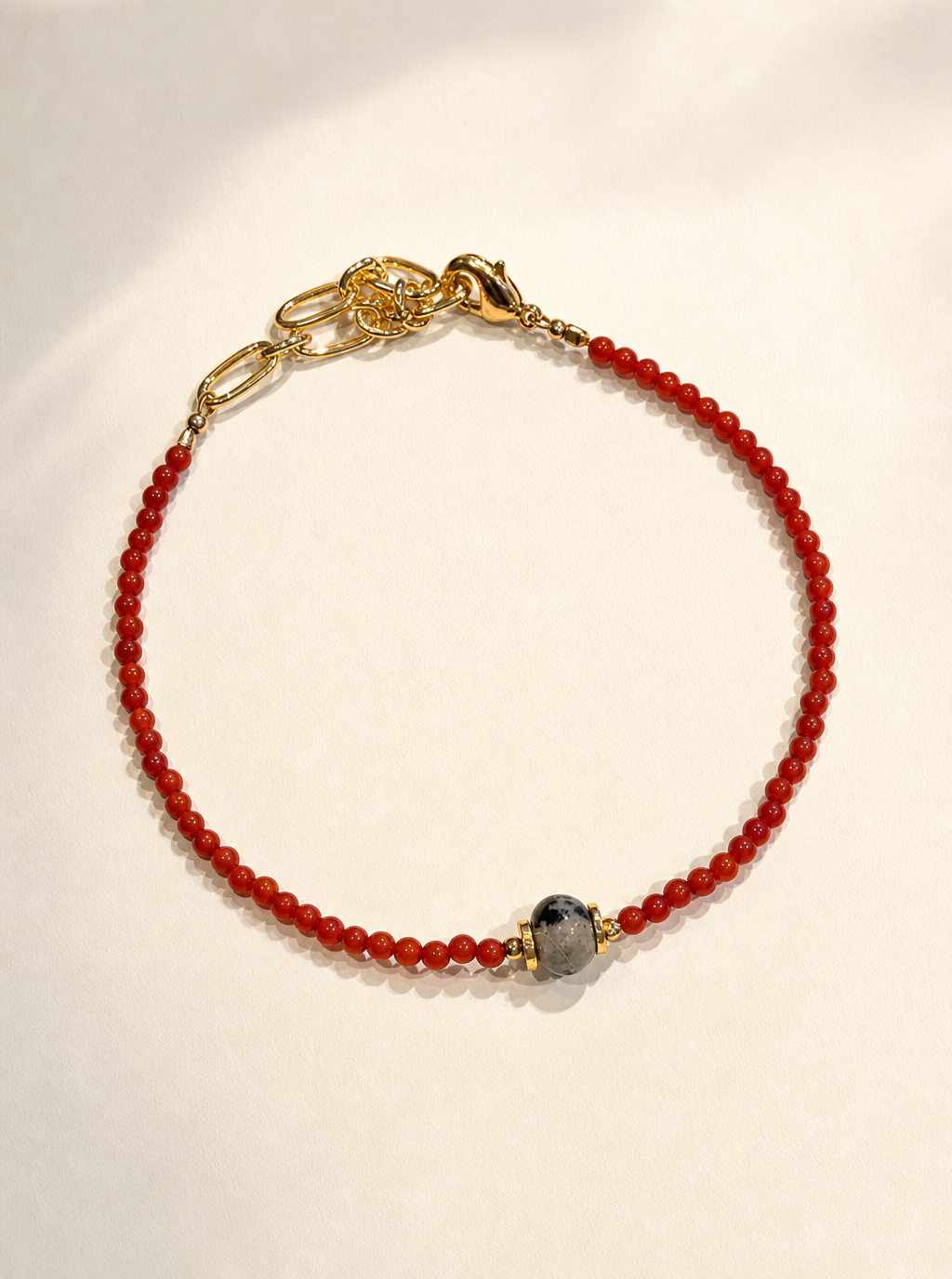 Bring Joy Coral Dalmatian Bracelet