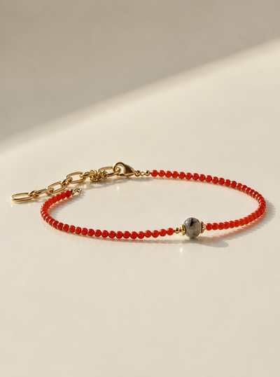 Bring Joy Coral Dalmatian Bracelet