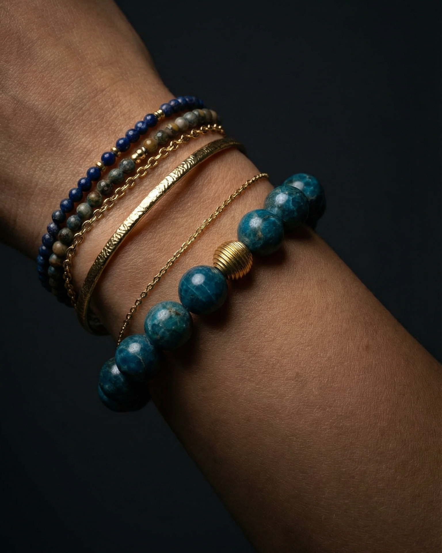 Bold Blue Apatite Bracelet