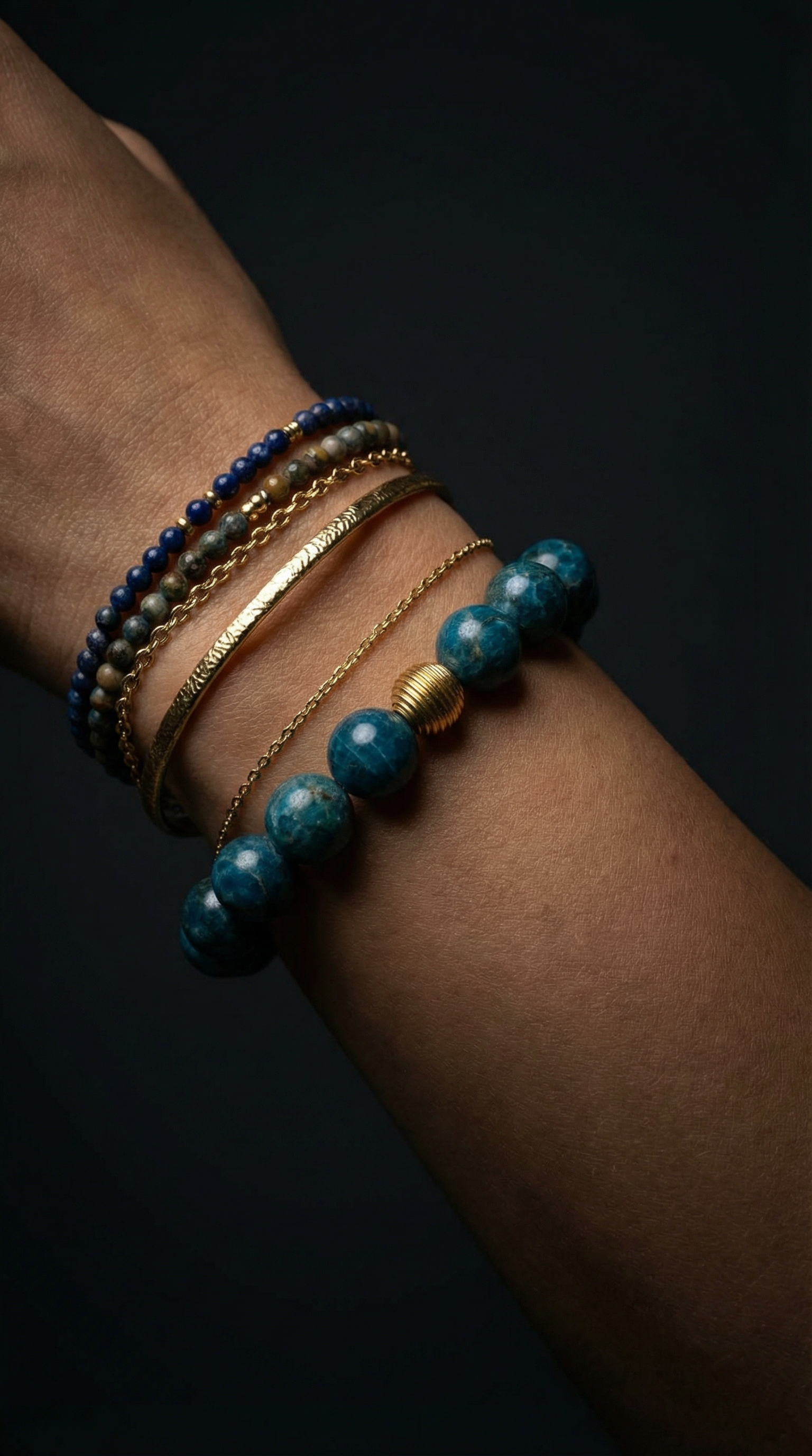 Bold Blue Apatite Bracelet